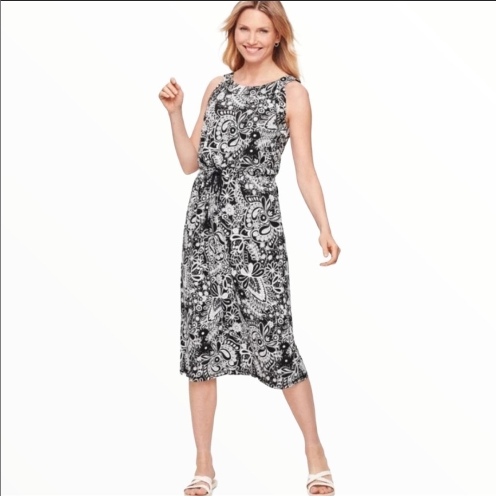 Talbots floral paisley midi dress NWT